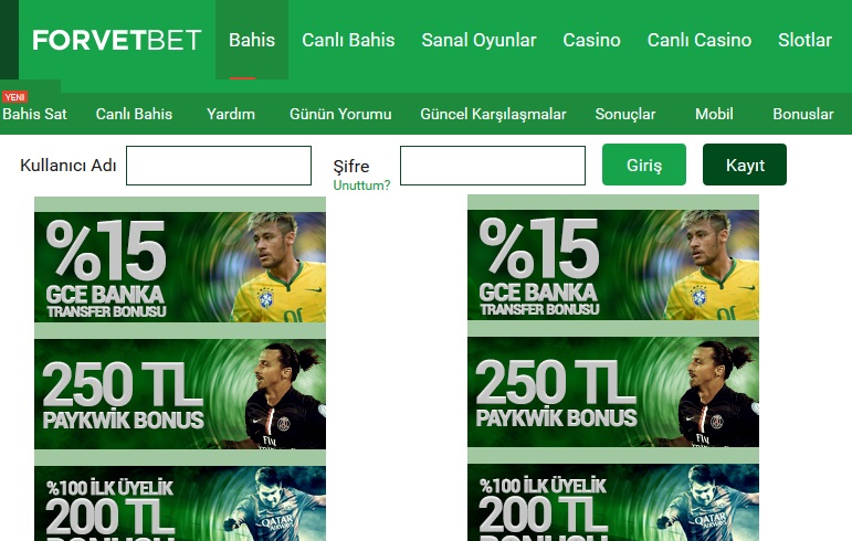 Forvetbet Para Yatırma ve Çekme Yöntemleri, Limitler, Açıklamalar